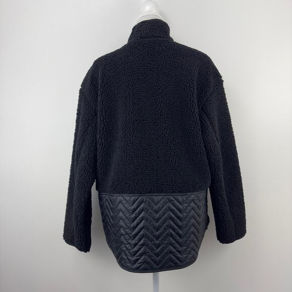 Athleta Cozy Sherpa‎ Snap black sweatshirt - Picture 3 of 9